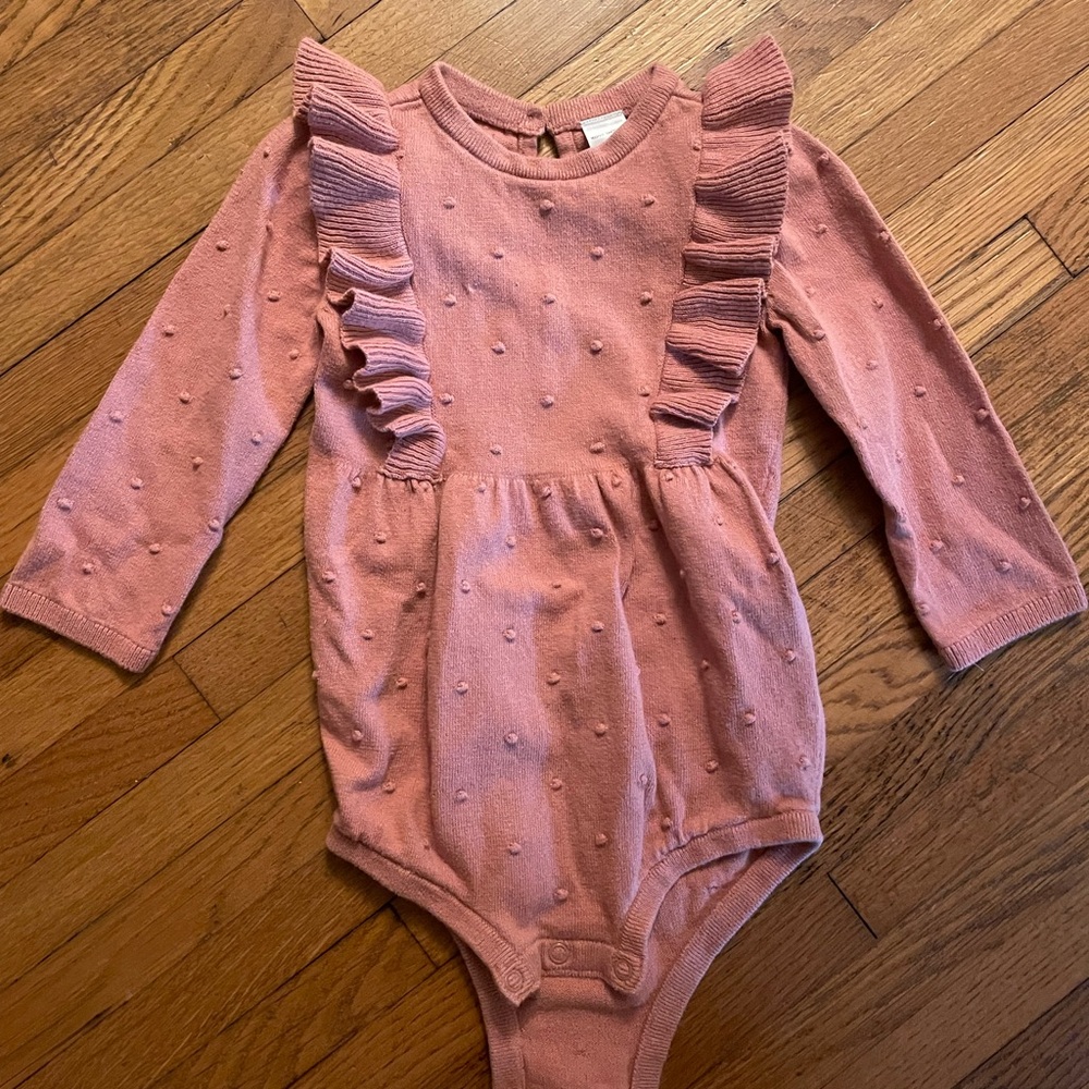 Carter's Dusty Pink Ruffle Bodysuit